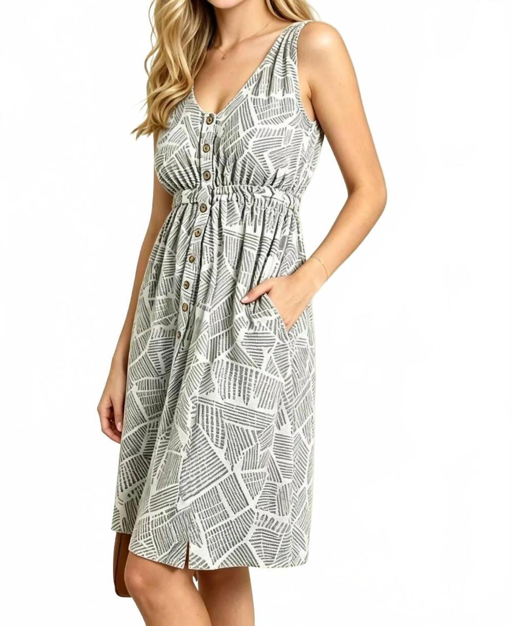 NEW DOUBLE TAKE ruched waist side slit casual magic mini dress in light gray